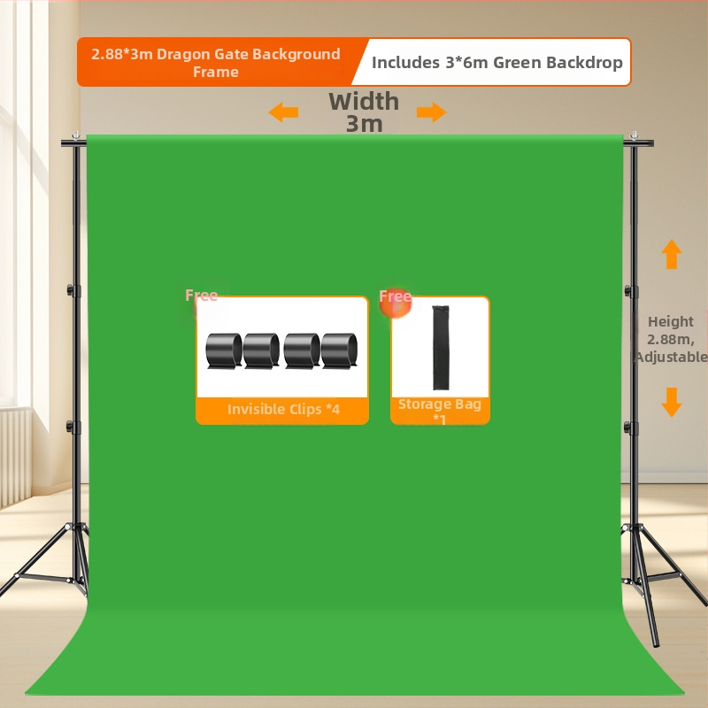 Chromakey fona statīvs – pārnēsājams teleskopisks fona statīvs studijai