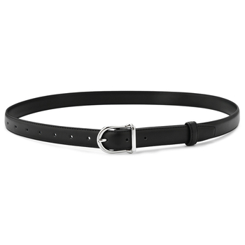 Ženski kožni kaiš od prave kože, dvostruko sloj kože, kopča od legure s pinom, kopča s pinom, pogodan za kostim/haljinu, minimalistički stil