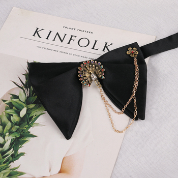 Παπιγιόν για γιακά με διακοσμητικό άνθος, ρόμβος οργάνωση, ζακάρντ, πολυεστέρας, στυλ βέλος, ανδρικό επιχειρηματικό