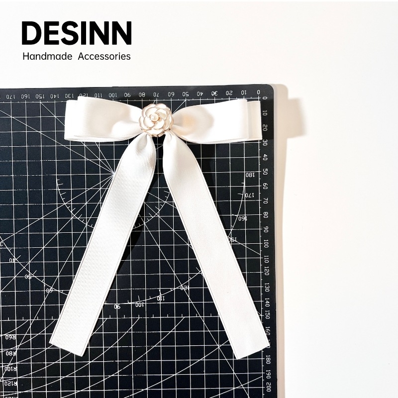 Nyak virág és csokornyakkendő brooch női inghez, monokróm minta, webbing anyag, koreai stílus