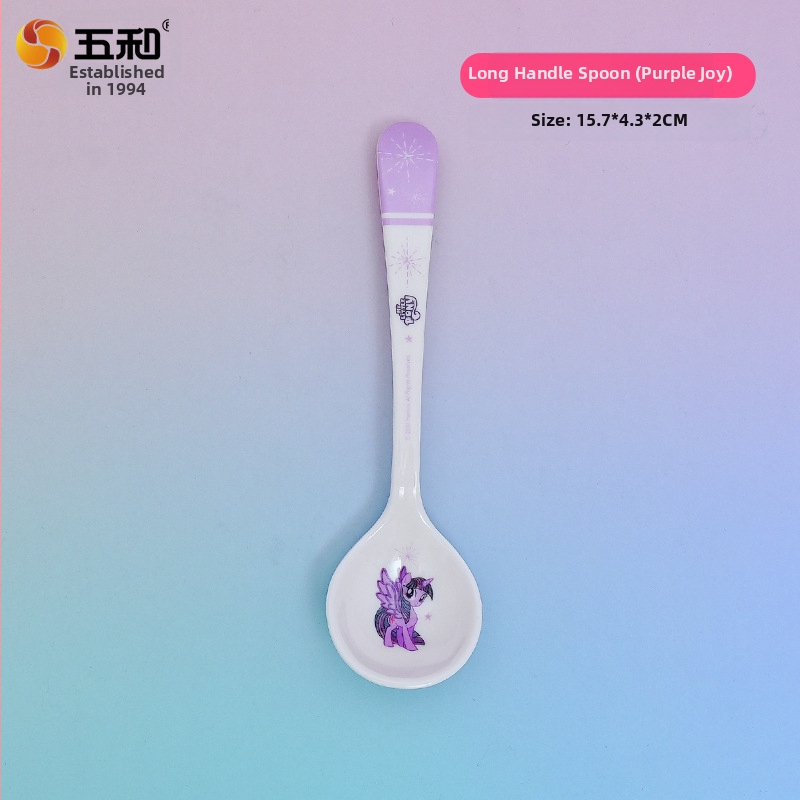 Plastmasas bērnu karote, karikatūru motīvs, svaigs un mīļš stils