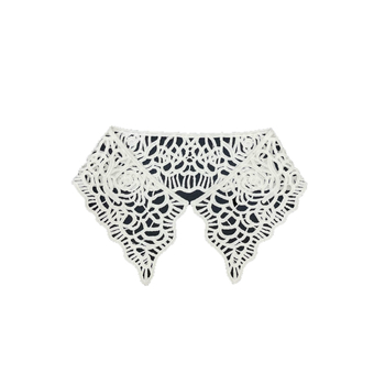 Odvojivi čipkasti ovratnik s izvezenim cvijetom od mliječne svile, prozračna čipka, rameni ovratnik, Chengzhan embroidery