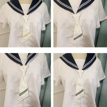 Unisex πολυεστερικό φιογκάκι για γιακά με άνθος – επίπεδη κεφαλή, ιαπωνικού στυλ αξεσουάρ για γιακά, μονοχρωμα γεωμετρικό σχέδιο