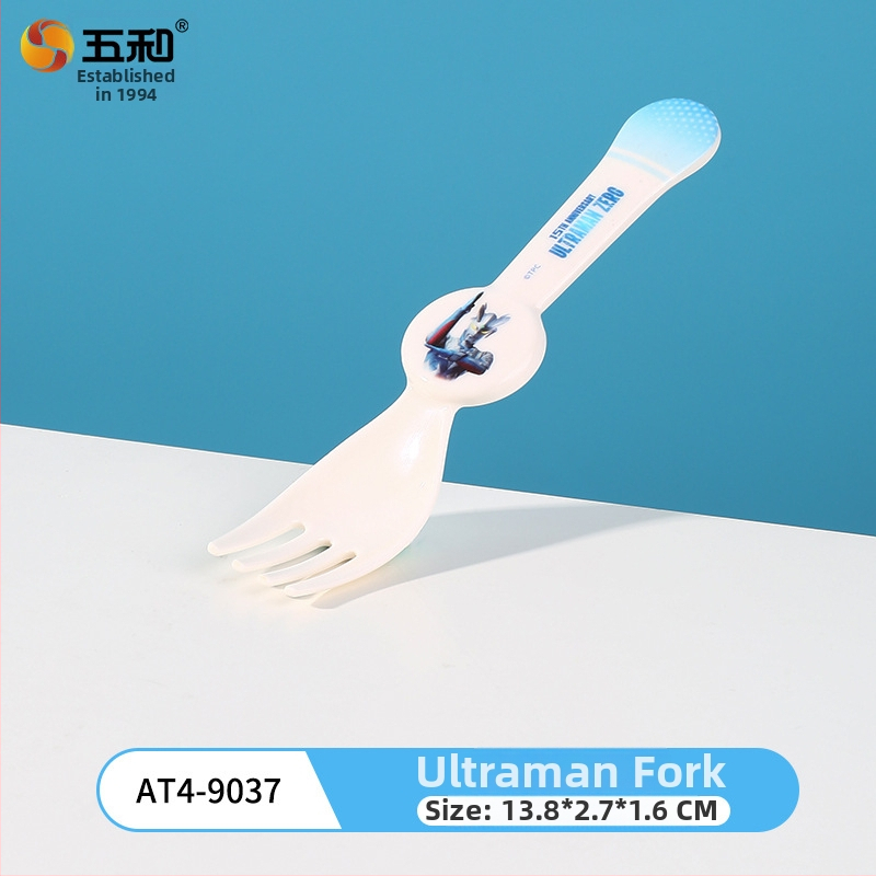 Bērnu plastmasas karote ar karikatūras rakstu, svaigs un mīļš stils