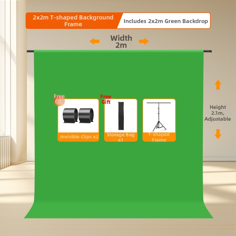 Teleskopisks chromakey fona stends, pārnēsājams regulējams rāmis ar fona audumu