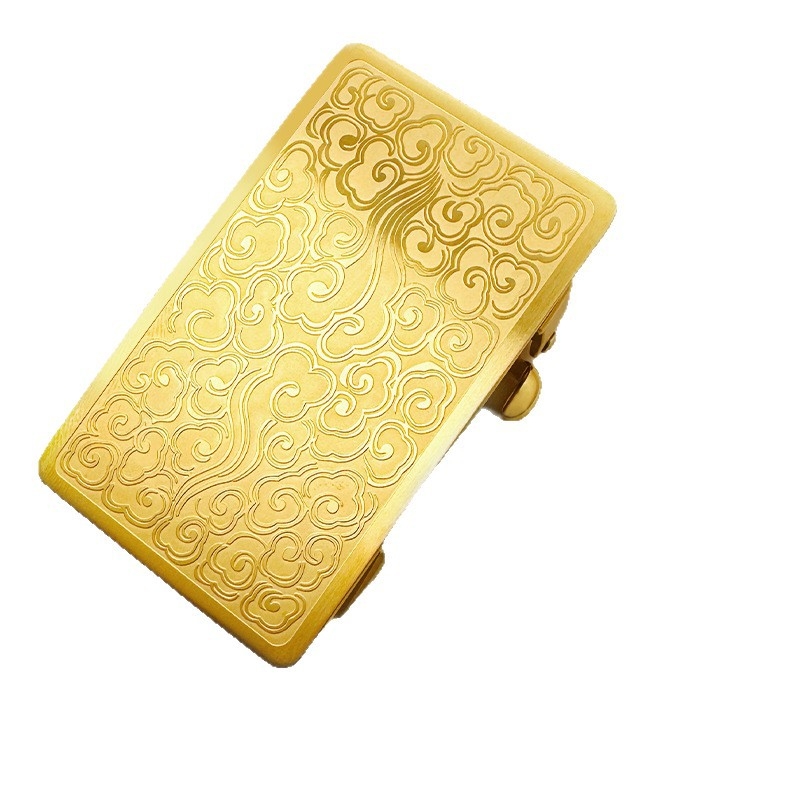 Férfiaknak rozsdamentes acél automata övcsat, téglalap alakú, fogak nélküli zárás, lyukak nélkül, testreszabható