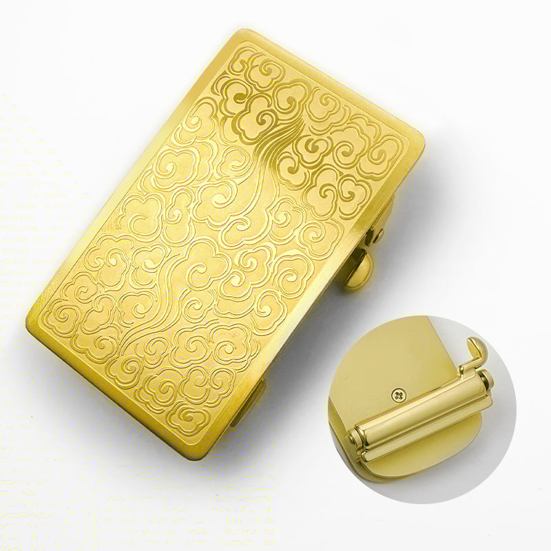 Férfiaknak rozsdamentes acél automata övcsat, téglalap alakú, fogak nélküli zárás, lyukak nélkül, testreszabható