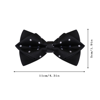 Διπλό φιογκάκι γραβάτας, ακρυλικό, φλοράλ μοτίβο, μυτερή άκρη, ανδρικό επαγγελματικό στυλ.