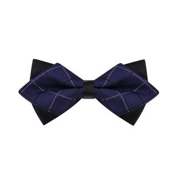 Διπλό φιογκάκι γραβάτας, ακρυλικό, φλοράλ μοτίβο, μυτερή άκρη, ανδρικό επαγγελματικό στυλ.