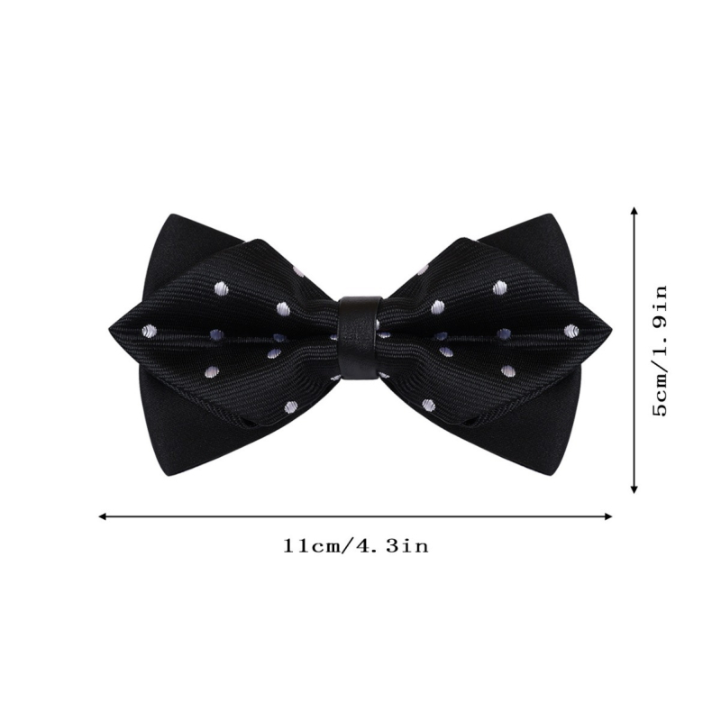 Διπλό φιογκάκι γραβάτας, ακρυλικό, φλοράλ μοτίβο, μυτερή άκρη, ανδρικό επαγγελματικό στυλ.