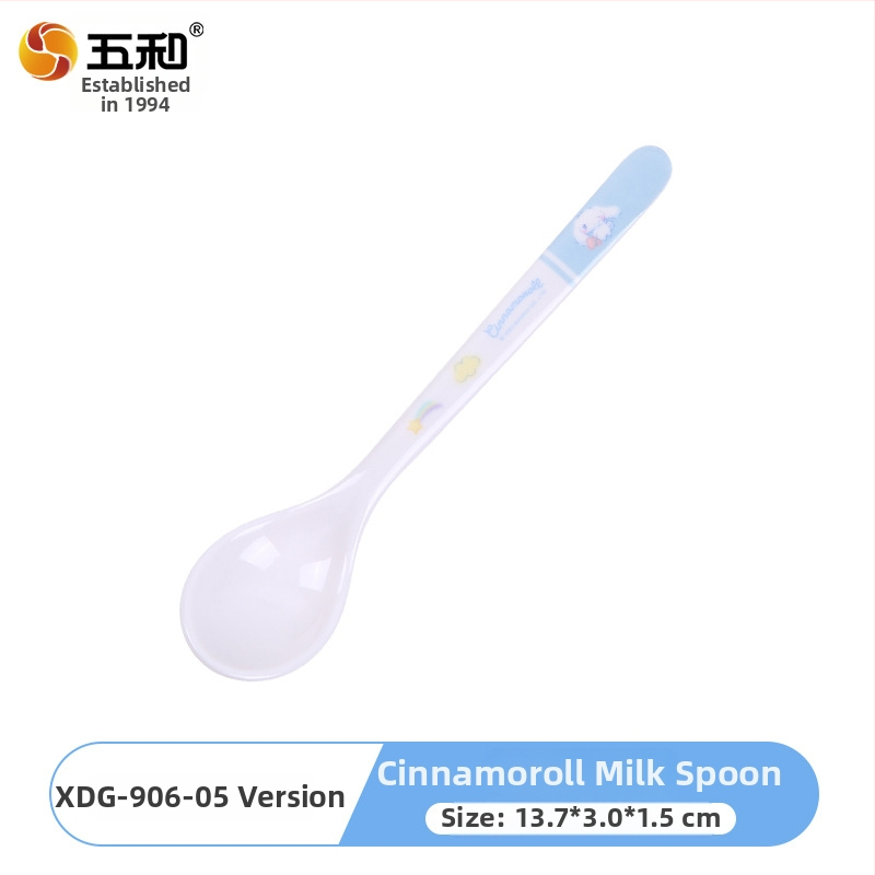 Bērnu karote, pārtikas klases plastmasa, karikatūru raksts, svaigs un mīļš stils (Pārtikas klases plastmasa; Karikatūru raksts; Bērniem)