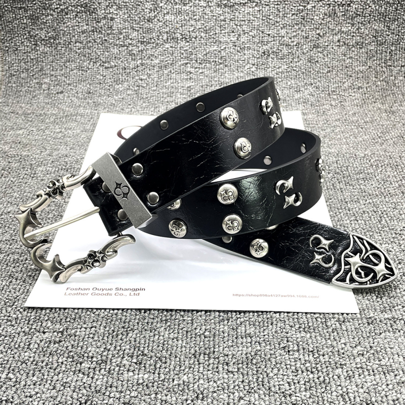 PU kožni pojas, ručna izrada, imitacija prave kože, nišni dizajn, street rock punk stil, širina 2–4 cm, kopča od legure