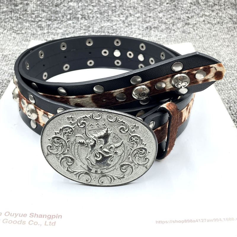 PU kožni pojas, ručna izrada, imitacija prave kože, nišni dizajn, street rock punk stil, širina 2–4 cm, kopča od legure