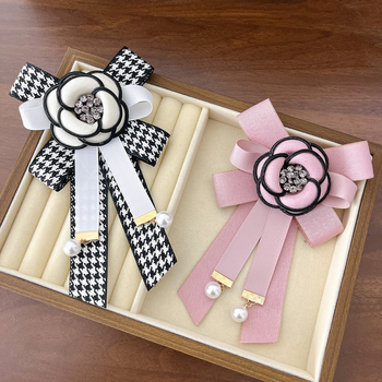 Γραβάτα με λουλούδι για το γιακά, σχήμα καμέλια, χειροποίητη, μονοχρωματικός σχεδιασμός, κορεατική έκδοση, στυλ βέλους