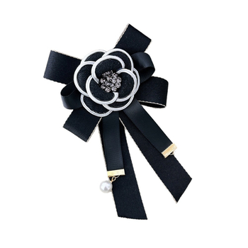 Γραβάτα με λουλούδι για το γιακά, σχήμα καμέλια, χειροποίητη, μονοχρωματικός σχεδιασμός, κορεατική έκδοση, στυλ βέλους