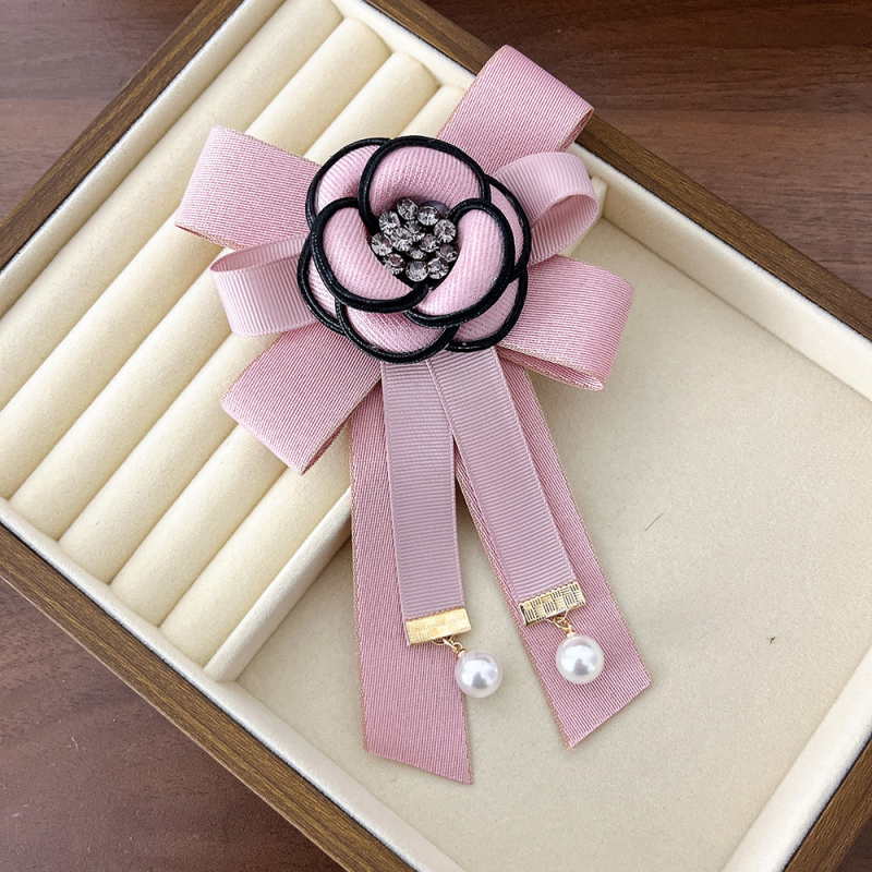 Γραβάτα με λουλούδι για το γιακά, σχήμα καμέλια, χειροποίητη, μονοχρωματικός σχεδιασμός, κορεατική έκδοση, στυλ βέλους