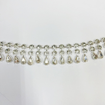 Rhinestone lanac - ručno izrađeni zavareni dekorativni lanac za odjeću, ovratnik, cvijet, šešir, haljinu; Materijal: Rhinestone chain; Primjena: ženska odjeća, haljine, dodaci; DIY