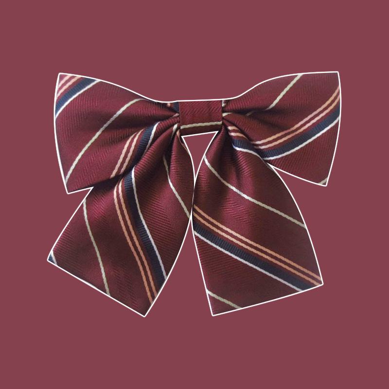 Γραβάτα-λουλούδι για γιακά JK στυλ ναυτικής σχολικής στολής με ριγέ μοτίβο συνθετικό δέρμα γυναικείο εκτύπωση