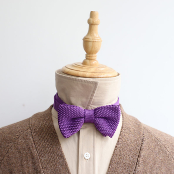 Γραβάτα με φιόγκο, υπερστενό πλάτος, μίγμα πολυεστέρα, μονοχρωματικό μοτίβο, ανδρικό πλεκτό