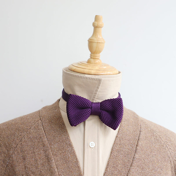 Γραβάτα με φιόγκο, υπερστενό πλάτος, μίγμα πολυεστέρα, μονοχρωματικό μοτίβο, ανδρικό πλεκτό