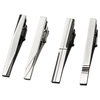 Nyakkendőcsipesz sárgarézből, téglalap alakú, lapos fejű, geometriai mintázat, gallérvirág design, önálló csomagolás