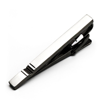 Sárgaréz nyakkendő-klipsz, geometrikus téglalap alakú mintázat, sík fej, férfiak számára, egyszerű gallérklipsz