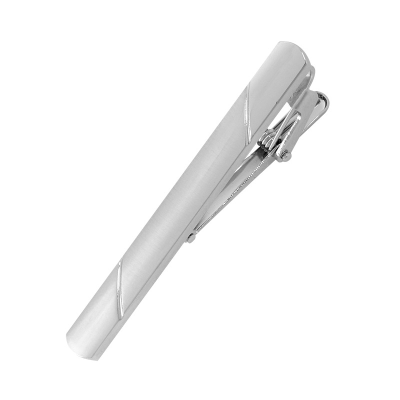 Brass nyakkendő-klipsz, síkfejű, uniszex, egyszerű dizájn, standard nyakkendőszélesség, TEGUDI