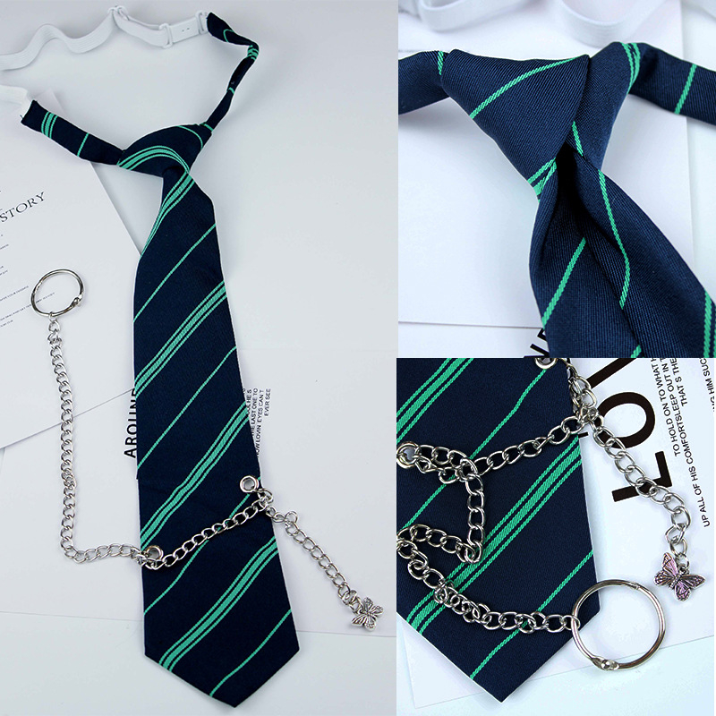 JK csomó nélküli nyakkendőklipsz, gallérvirággal, poliészter bélés, felnőtteknek, főiskolai stílus