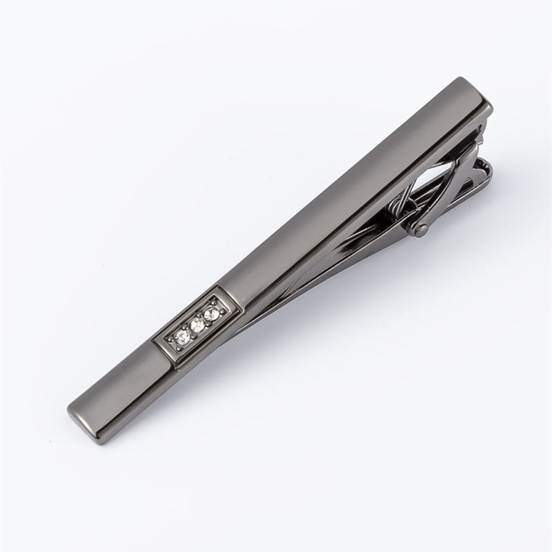 Mandzsetta- és nyakkendőklipsz készlet, geometriás négyzetes forma, kristályokkal díszített gyémántok, ötvözet, uniszex, egyszerű stílus