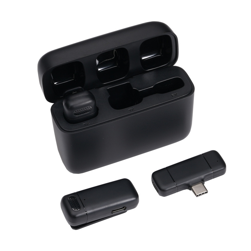 K6 bezvadu lavalier mikrofona uztvērējs mobilajām ierīcēm, Bluetooth 5.3, 20Hz–20kHz, SNR ≥70dB, iebūvētā 300–500mAh baterija, līdz 12 stundām darbībā