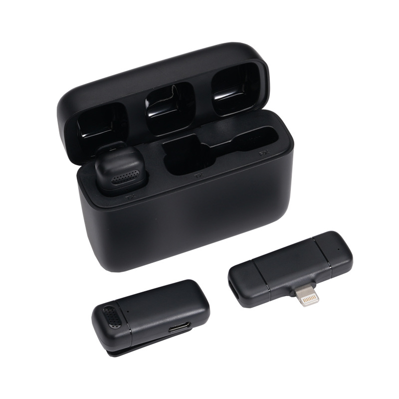 K6 bezvadu lavalier mikrofona uztvērējs mobilajām ierīcēm, Bluetooth 5.3, 20Hz–20kHz, SNR ≥70dB, iebūvētā 300–500mAh baterija, līdz 12 stundām darbībā