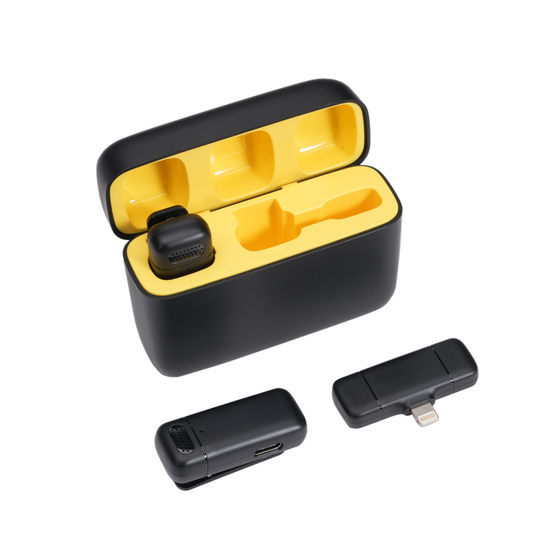 K6 bezvadu lavalier mikrofona uztvērējs mobilajām ierīcēm, Bluetooth 5.3, 20Hz–20kHz, SNR ≥70dB, iebūvētā 300–500mAh baterija, līdz 12 stundām darbībā