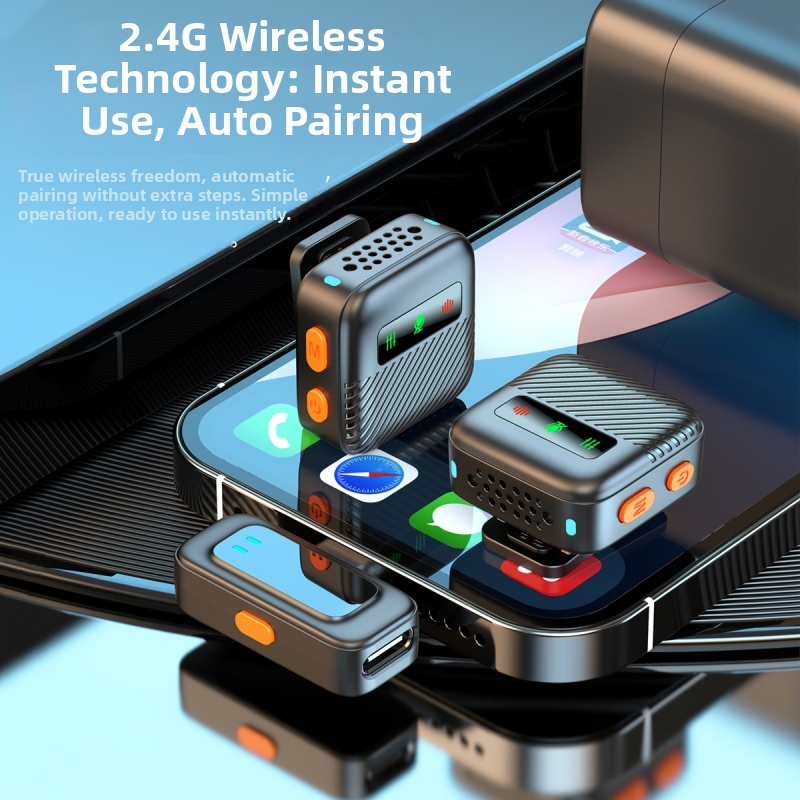 Lavaliera mikrofons tiešraidei, modelis B18, iebūvēta akumulatora jauda 300–500 mAh, frekvenču diapazons 20 Hz–20 kHz, SNR ≥70 dB, akumulatora darbības laiks 6–8 stundas