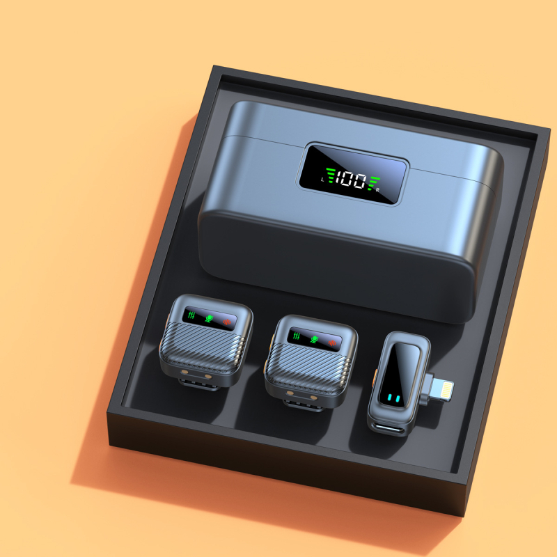 Lavaliera mikrofons tiešraidei, modelis B18, iebūvēta akumulatora jauda 300–500 mAh, frekvenču diapazons 20 Hz–20 kHz, SNR ≥70 dB, akumulatora darbības laiks 6–8 stundas