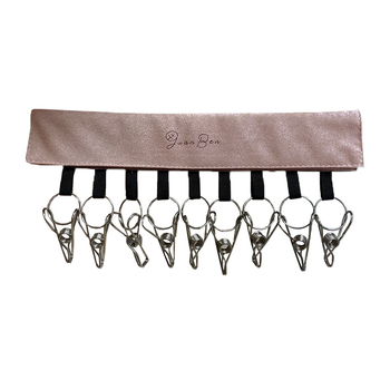 Platneni klip za skladištenje odjeće, sklopivi dizajn, Cotton Track marka, model Storage Clip; pakiranje 100 kom; pogodno za donje rublje, čarape, šalove i kravate.