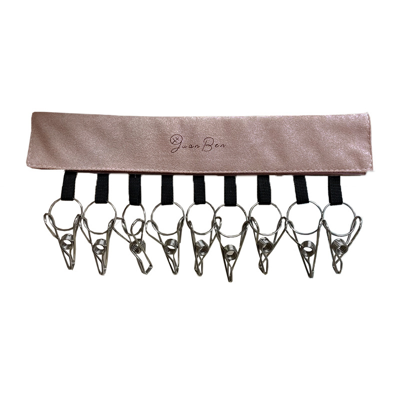 Platneni klip za skladištenje odjeće, sklopivi dizajn, Cotton Track marka, model Storage Clip; pakiranje 100 kom; pogodno za donje rublje, čarape, šalove i kravate.