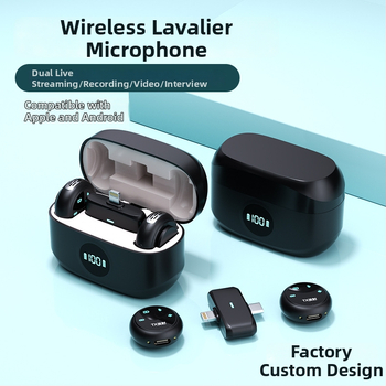 K31 Divkanālu interfeisa pogu klips mikrofons ar uzlādes kastīti, Bluetooth 5.2,  iebūvēta akumulatora ietilpība 300–500 mAh, frekvenču diapazons 20 Hz–20 kHz, darba laiks 3–6 stundas