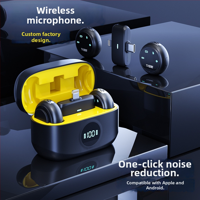 K31 Divkanālu interfeisa pogu klips mikrofons ar uzlādes kastīti, Bluetooth 5.2,  iebūvēta akumulatora ietilpība 300–500 mAh, frekvenču diapazons 20 Hz–20 kHz, darba laiks 3–6 stundas