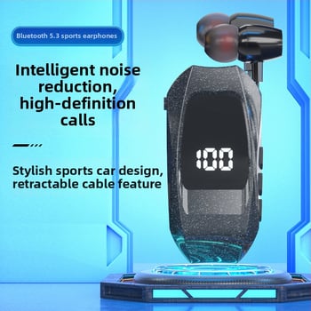 Juhtmevabad Bluetooth kõrvaklapid-kaelaripiga, 10 m ulatus, Bluetooth 5.3, veekindlad, digitaalse ekraaniga, aku kestvus üle 8 tunni