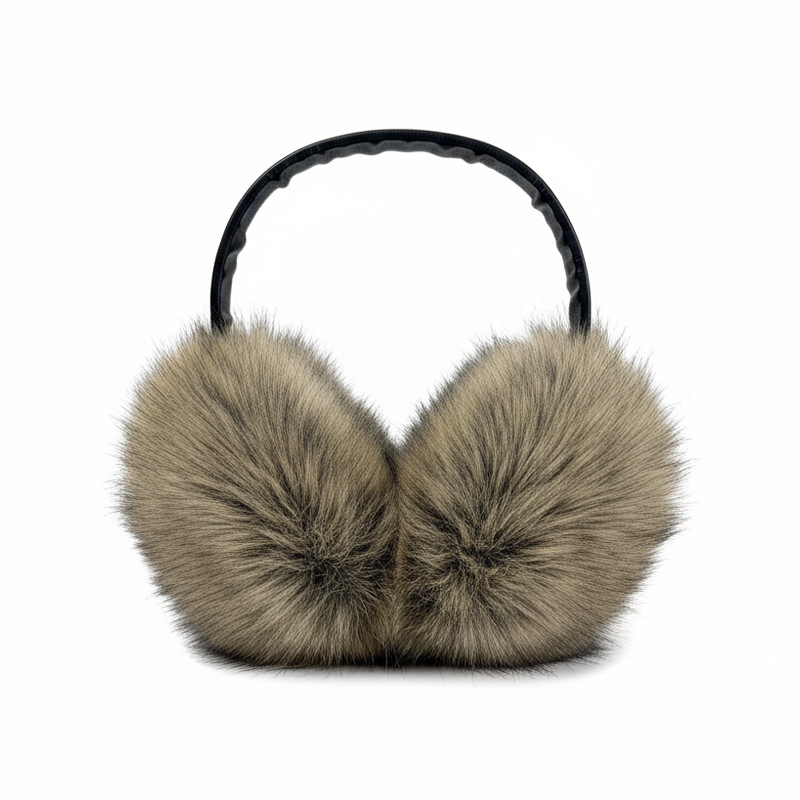 Plush Foldable Ear Muffs για γυναίκες, μονοχρωμικό σχέδιο, κορεατικό απλό στυλ, διατηρούν τη θερμότητα τον χειμώνα, την άνοιξη και το φθινόπωρο