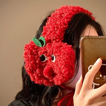 Βελούδινα προστατευτικά για τα αυτιά με σχέδιο καρτούν, κορεατικό street style, διατηρούν τη ζέστη σε εξωτερικούς χώρους τον χειμώνα (unisex ενήλικες)