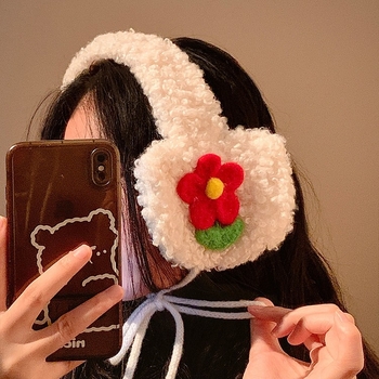 Βελούδινα προστατευτικά για τα αυτιά με σχέδιο καρτούν, κορεατικό street style, διατηρούν τη ζέστη σε εξωτερικούς χώρους τον χειμώνα (unisex ενήλικες)