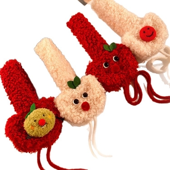 Βελούδινα προστατευτικά για τα αυτιά με σχέδιο καρτούν, κορεατικό street style, διατηρούν τη ζέστη σε εξωτερικούς χώρους τον χειμώνα (unisex ενήλικες)