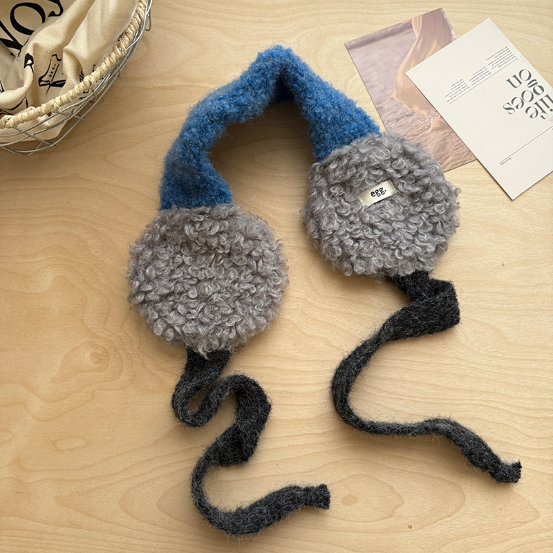 Γυναικείες προστασίες για τα αυτιά από γούνα με Lace-Up, στυλ Fair Isle, ζεστές και ανθεκτικές στον άνεμο για φθινοπωρινό/χειμωνιάτικο