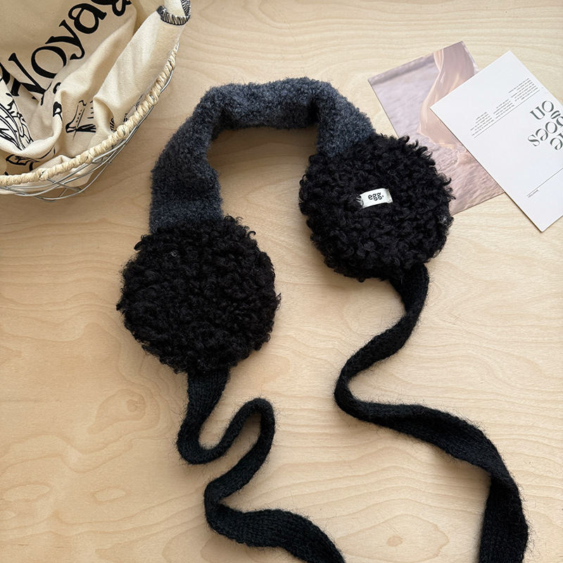 Γυναικείες προστασίες για τα αυτιά από γούνα με Lace-Up, στυλ Fair Isle, ζεστές και ανθεκτικές στον άνεμο για φθινοπωρινό/χειμωνιάτικο