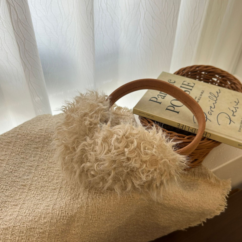 Ακουστικά για τα αυτιά από βελουδένια τεχνητή γούνα, μονόχρωμο σχέδιο, ζεστασιά για τον χειμώνα, unisex ενήλικες, φθινοπωρινό 2025