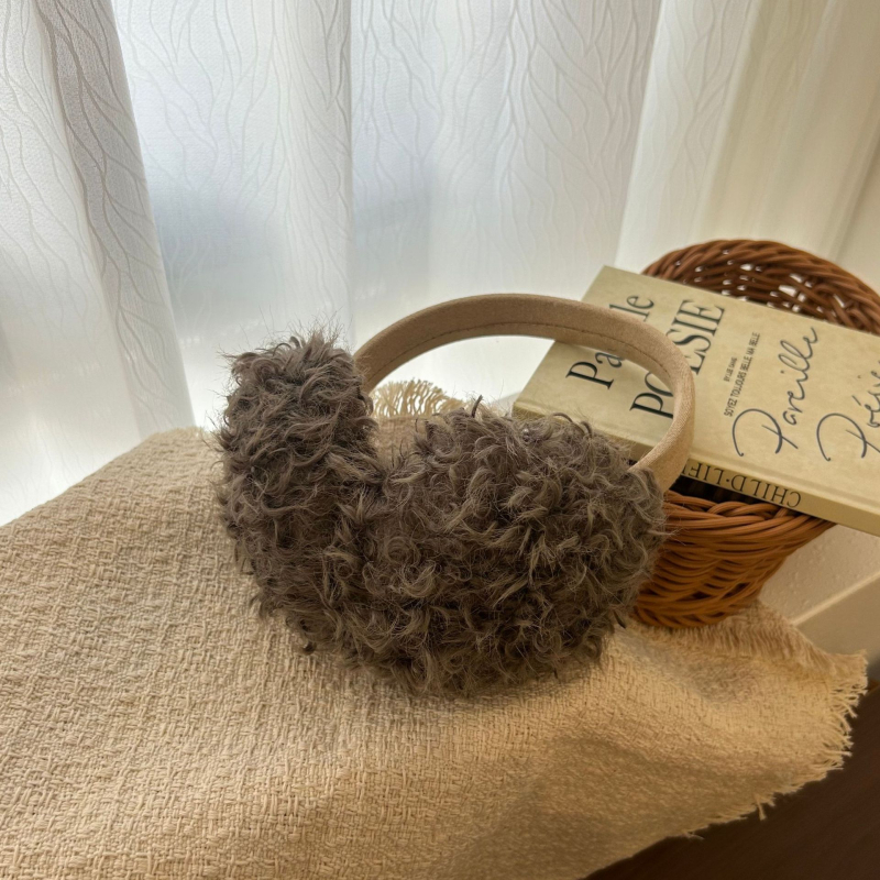 Ακουστικά για τα αυτιά από βελουδένια τεχνητή γούνα, μονόχρωμο σχέδιο, ζεστασιά για τον χειμώνα, unisex ενήλικες, φθινοπωρινό 2025