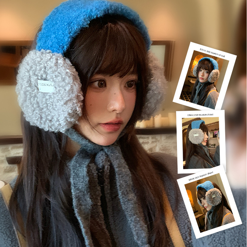 Ακουστικά αυτιών σε κορεατικό στυλ, βελουδένιο γούνινο ύφασμα για γυναίκες – ζεστά και ανθεκτικά στον άνεμο