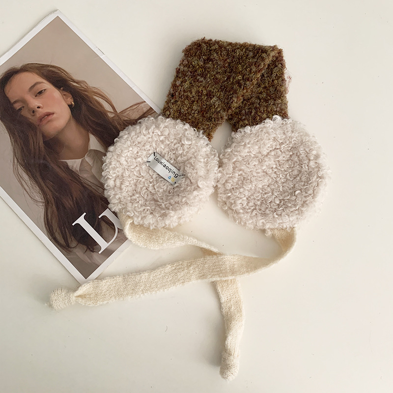 Ακουστικά αυτιών σε κορεατικό στυλ, βελουδένιο γούνινο ύφασμα για γυναίκες – ζεστά και ανθεκτικά στον άνεμο