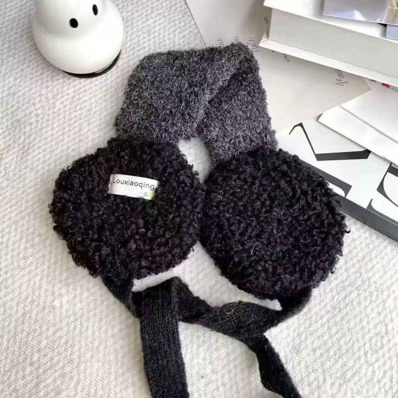 Ακουστικά αυτιών σε κορεατικό στυλ, βελουδένιο γούνινο ύφασμα για γυναίκες – ζεστά και ανθεκτικά στον άνεμο